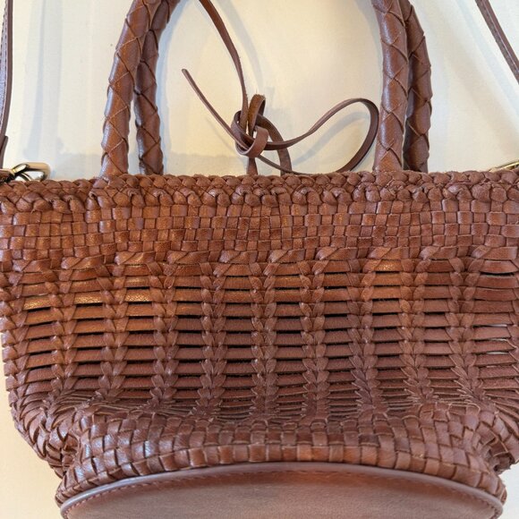 J. Crew Small Open-Weave Bag in Brown Leather - Picture 3 of 8